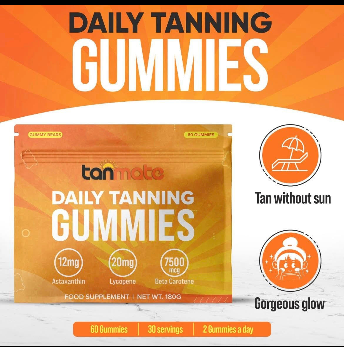Daily tanning gummies
