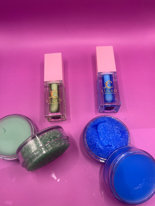 Hydrating lip,balm and scrub set